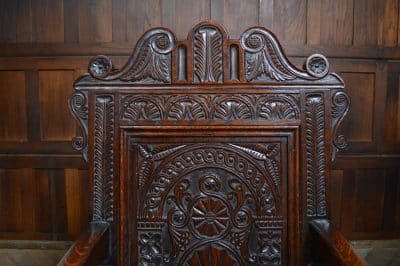 Edwardian Oak Arm Chair SAI3151 - Image 4