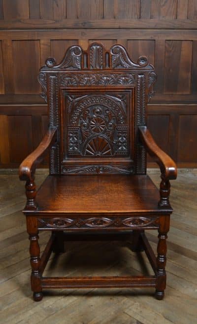 Edwardian Oak Arm Chair SAI3151 - Image 6