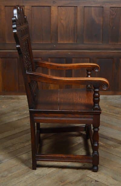 Edwardian Oak Arm Chair SAI3151 - Image 7