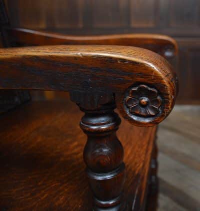 Edwardian Oak Arm Chair SAI3151 - Image 8