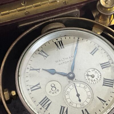Waltham Ships Clock cased working clock - Image 2