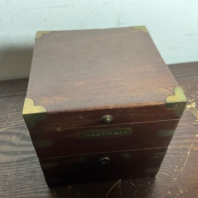 Waltham Ships Clock cased working clock - Image 6