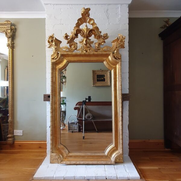 French giltwood wall mirror - Image 2