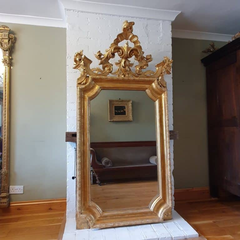 French giltwood wall mirror
