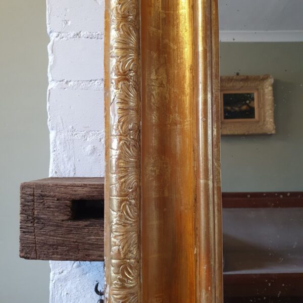 French giltwood wall mirror - Image 6