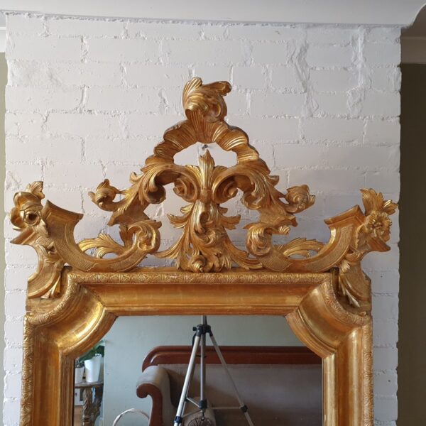 French giltwood wall mirror - Image 3