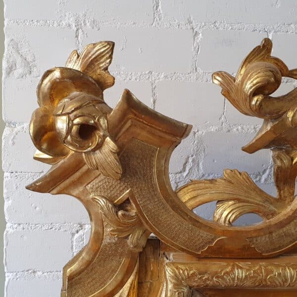 French giltwood wall mirror - Image 7