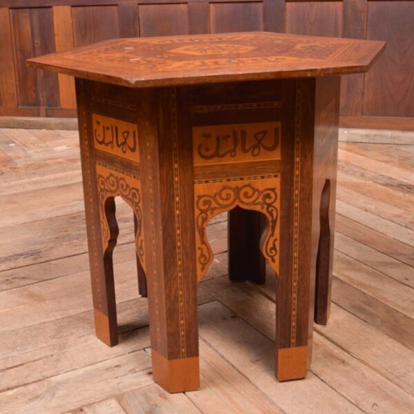 Hexagonal Inlaid Islamic Table SAI2064 - Image 7