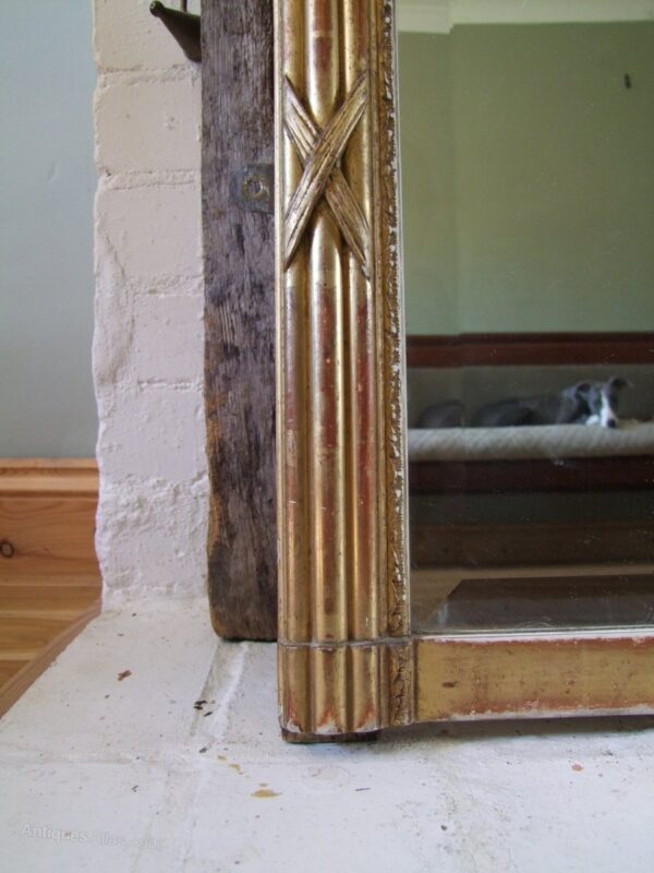 French gilt overmantel mirror - Image 5