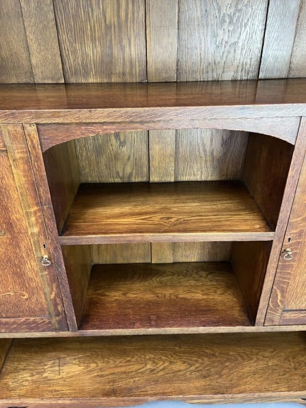 Arts & Crafts Oak Bookcase c1900 - Image 5