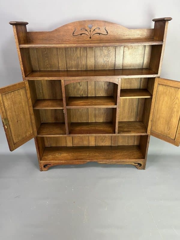 Arts & Crafts Oak Bookcase c1900 - Image 4
