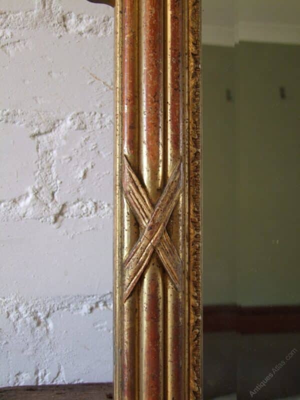 French gilt overmantel mirror - Image 3