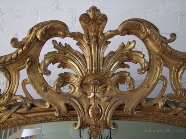 French gilt overmantel mirror - Image 2