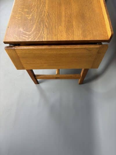 1930s Single Pedestal Solid Oak Desk - Image 7