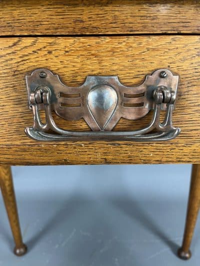 Arts & Crafts Oak Consol Table - Image 5