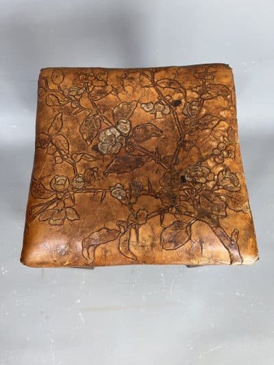 Early 20th Century Leather Stool - Image 2