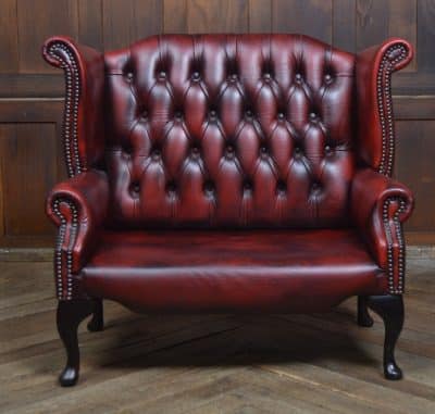 Miniature Wing Back Chesterfield Settee SAI3275 - Image 12
