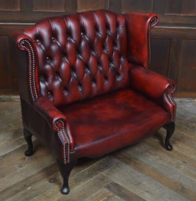 Miniature Wing Back Chesterfield Settee SAI3275 - Image 2
