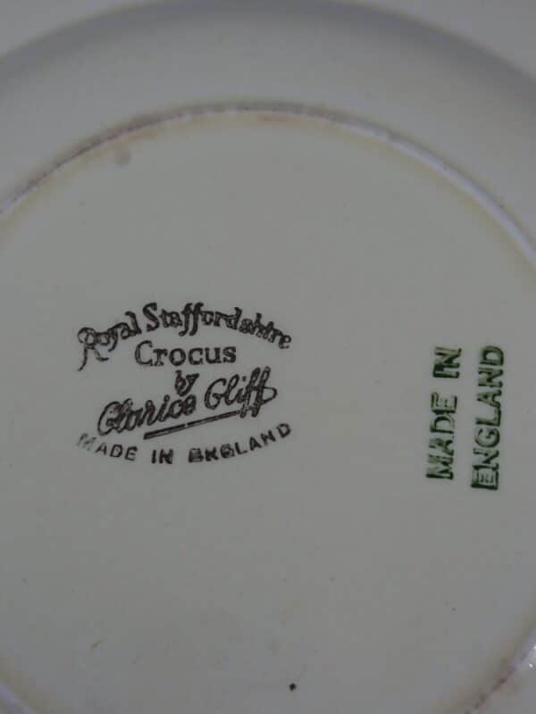 Art Deco Crocus Tea Plate by Clarice Cliff - Image 2