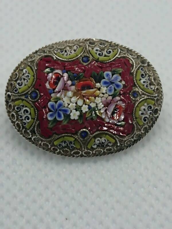 Italian Micro Mosaic Brooch