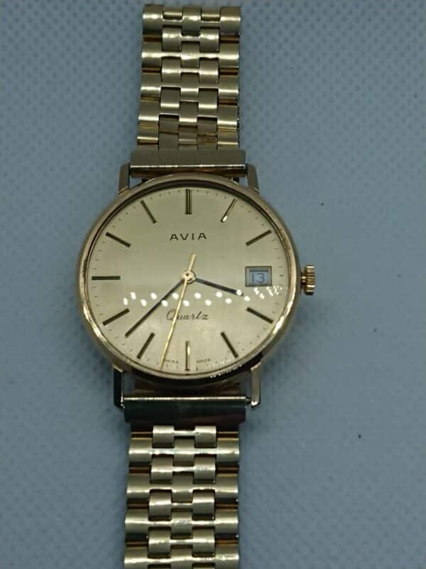 Gent's Avia 9ct Gold Cased Quartz Wristwatch - Image 5
