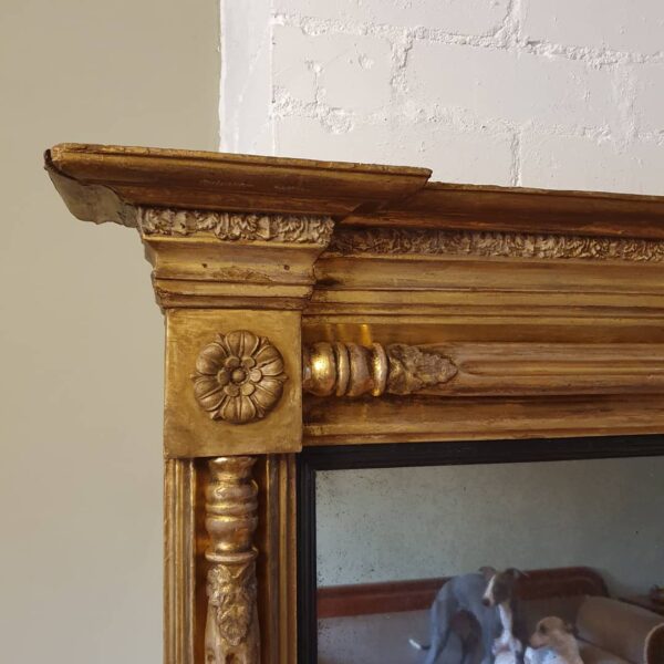 English Giltwood Overmantel Mirror Circa 1835 - Image 3