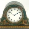 Fine Green Antique Hand painted Chinoiserie mantel Clock C1900 - Image 9