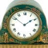 Fine Green Antique Hand painted Chinoiserie mantel Clock C1900 - Image 8