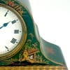 Fine Green Antique Hand painted Chinoiserie mantel Clock C1900 - Image 2