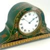 Fine Green Antique Hand painted Chinoiserie mantel Clock C1900 - Image 3