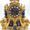 Stunning Rare Blue Sevres Porcelain Ormolu Bronze Mantel Clock – ca 1850 - Image 14