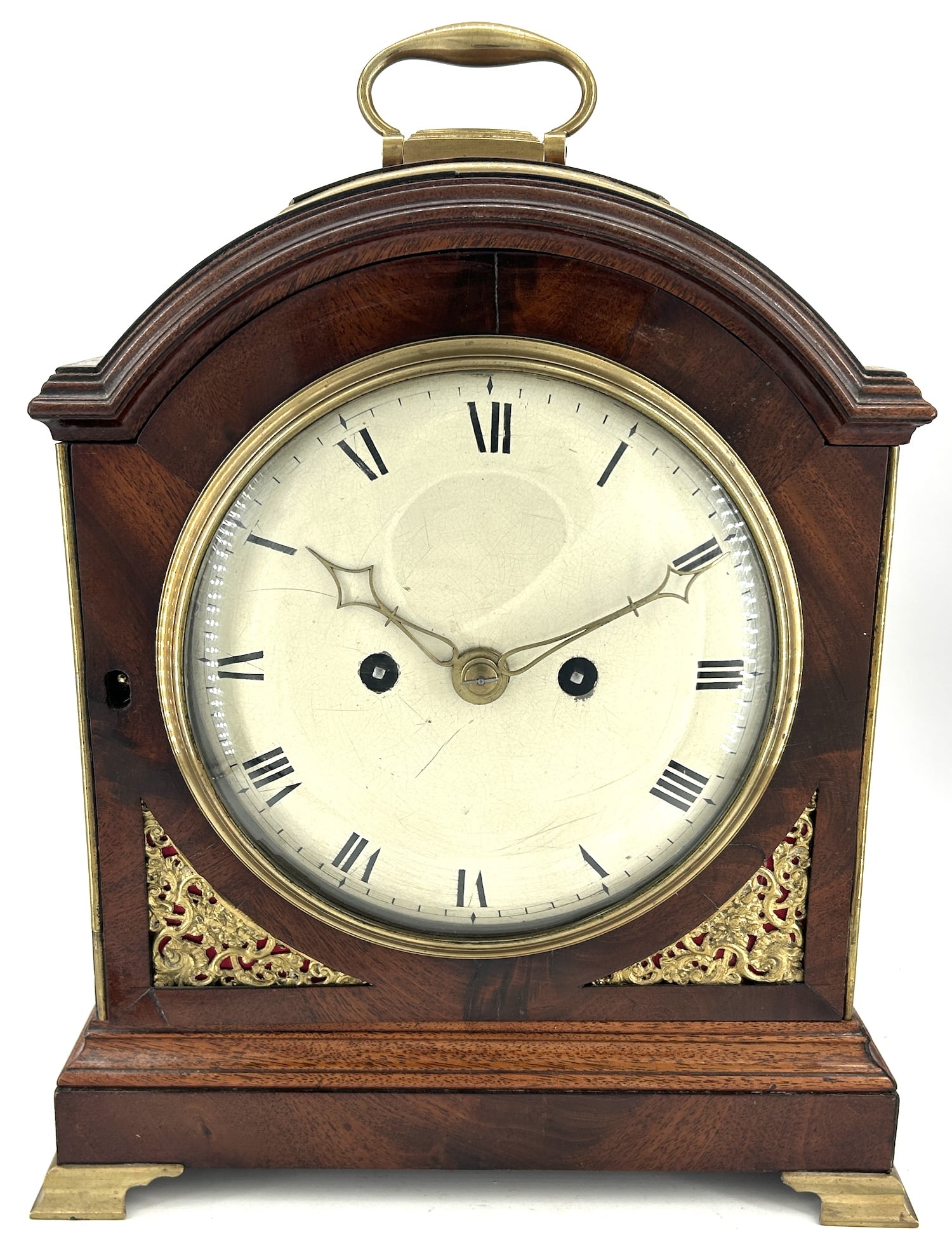 Beautiful Georgian English Mahogany case twin Fusee Verge Bracket Clock – ca1760 bracket clock Antique Clocks