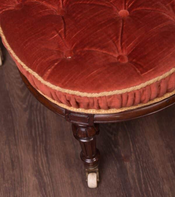 Victorian Walnut Nursing Chair SAI1760 - Image 4