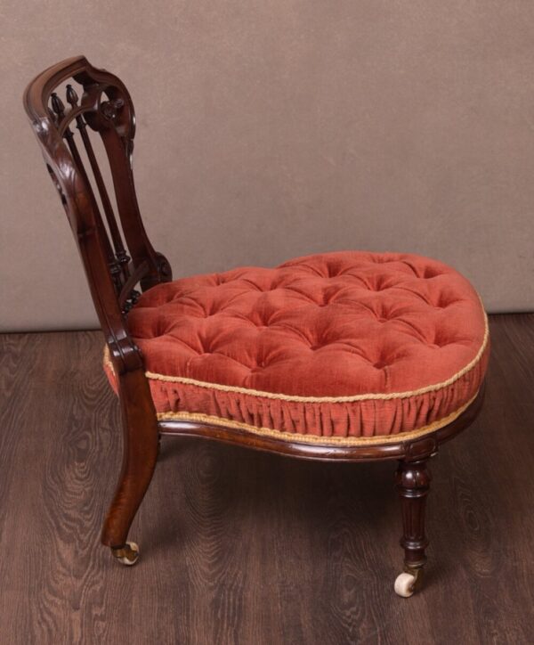 Victorian Walnut Nursing Chair SAI1760 - Image 5