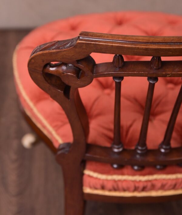 Victorian Walnut Nursing Chair SAI1760 - Image 9