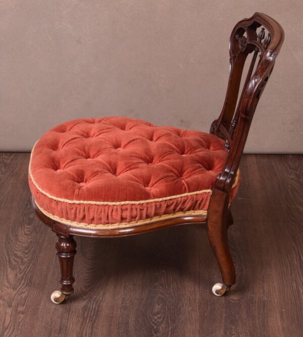 Victorian Walnut Nursing Chair SAI1760 - Image 10