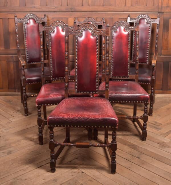 Set Of 6 Edwardian Oak Chairs SAI2367