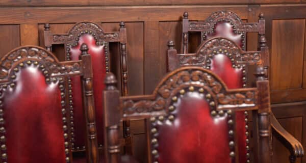 Set Of 6 Edwardian Oak Chairs SAI2367 - Image 5