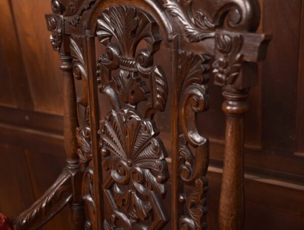 Pair Of Victorian Oak Arm Chairs SAI2714 - Image 3
