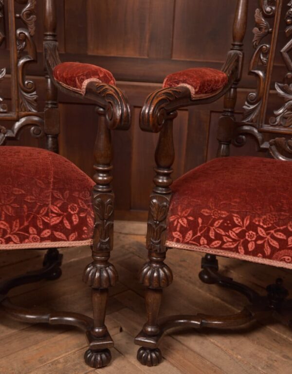 Pair Of Victorian Oak Arm Chairs SAI2714 - Image 8