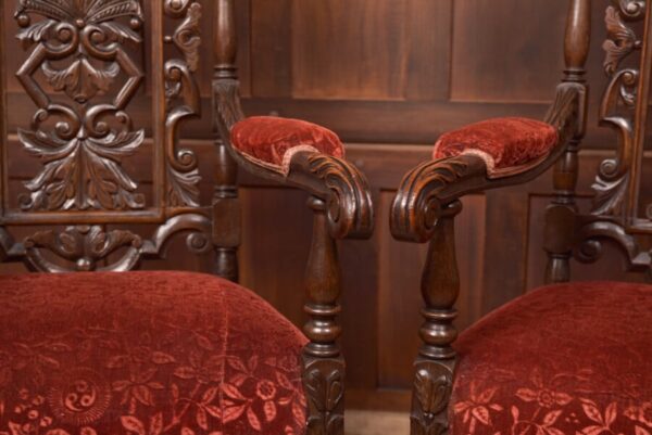 Pair Of Victorian Oak Arm Chairs SAI2714 - Image 18