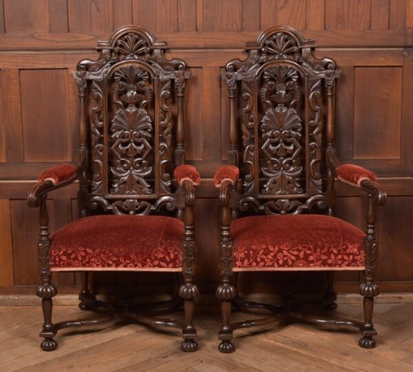 Pair Of Victorian Oak Arm Chairs SAI2714 - Image 13