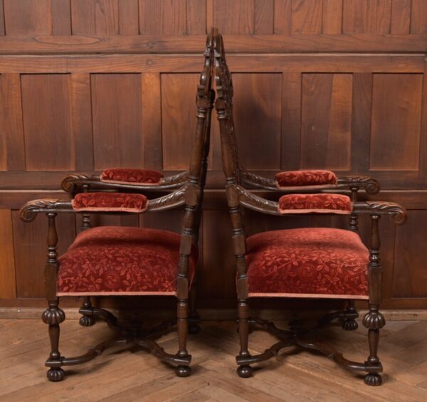 Pair Of Victorian Oak Arm Chairs SAI2714 - Image 11