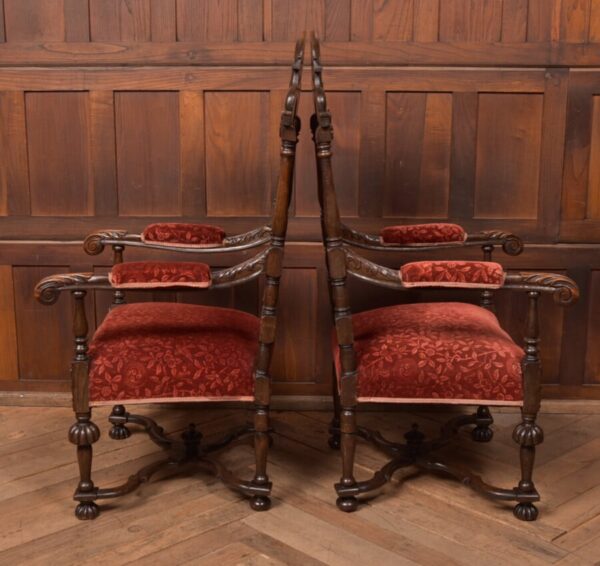 Pair Of Victorian Oak Arm Chairs SAI2714 - Image 21