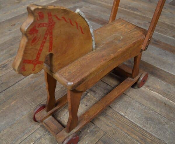 Vintage Push Along Horse SAI2849 - Image 8