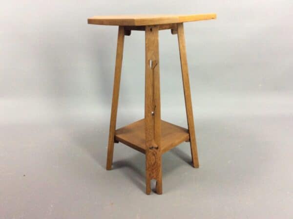 Arts & Crafts Oak Side Table c1900 - Image 6