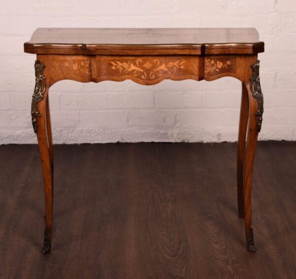Victorian Rosewood Fold Over Card Table SAI1037