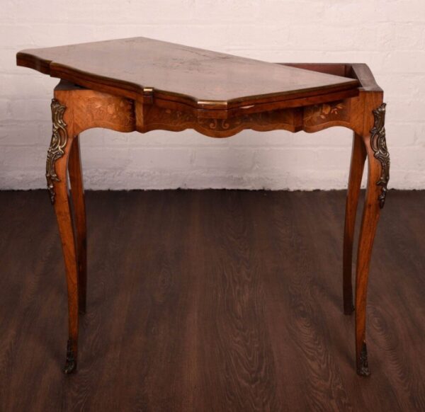 Victorian Rosewood Fold Over Card Table SAI1037 - Image 8