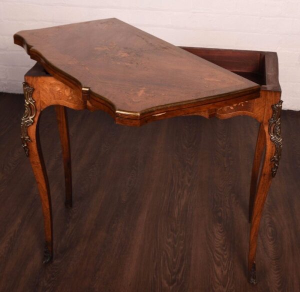 Victorian Rosewood Fold Over Card Table SAI1037 - Image 9