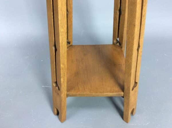 Arts & Crafts Oak Side Table c1900 - Image 4
